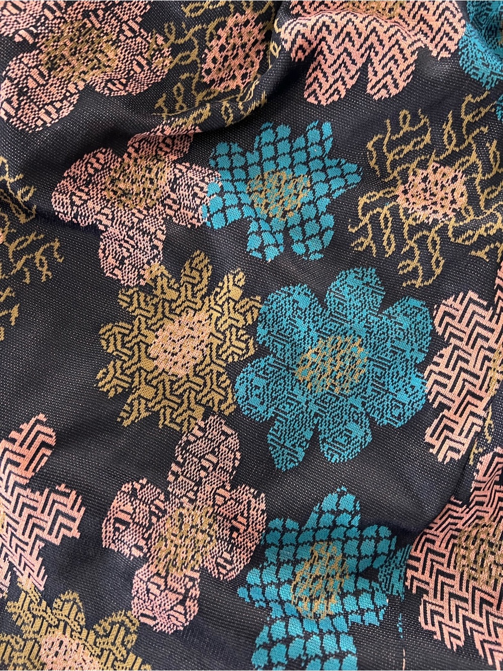 LuLaRoe • Amelia Fit-and-Flare Dress • Rare Print • Vintage • Pink Blue Floral - Picture 5 of 7